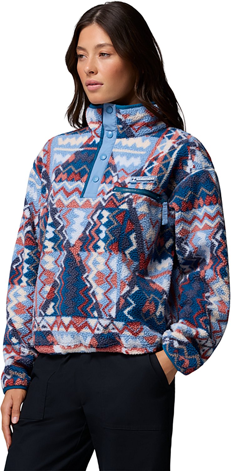 Columbia Sportswear Women's Helvetia II Printed Cropped 1/2 Snap Fleece Pullover                                                 - view number 3
