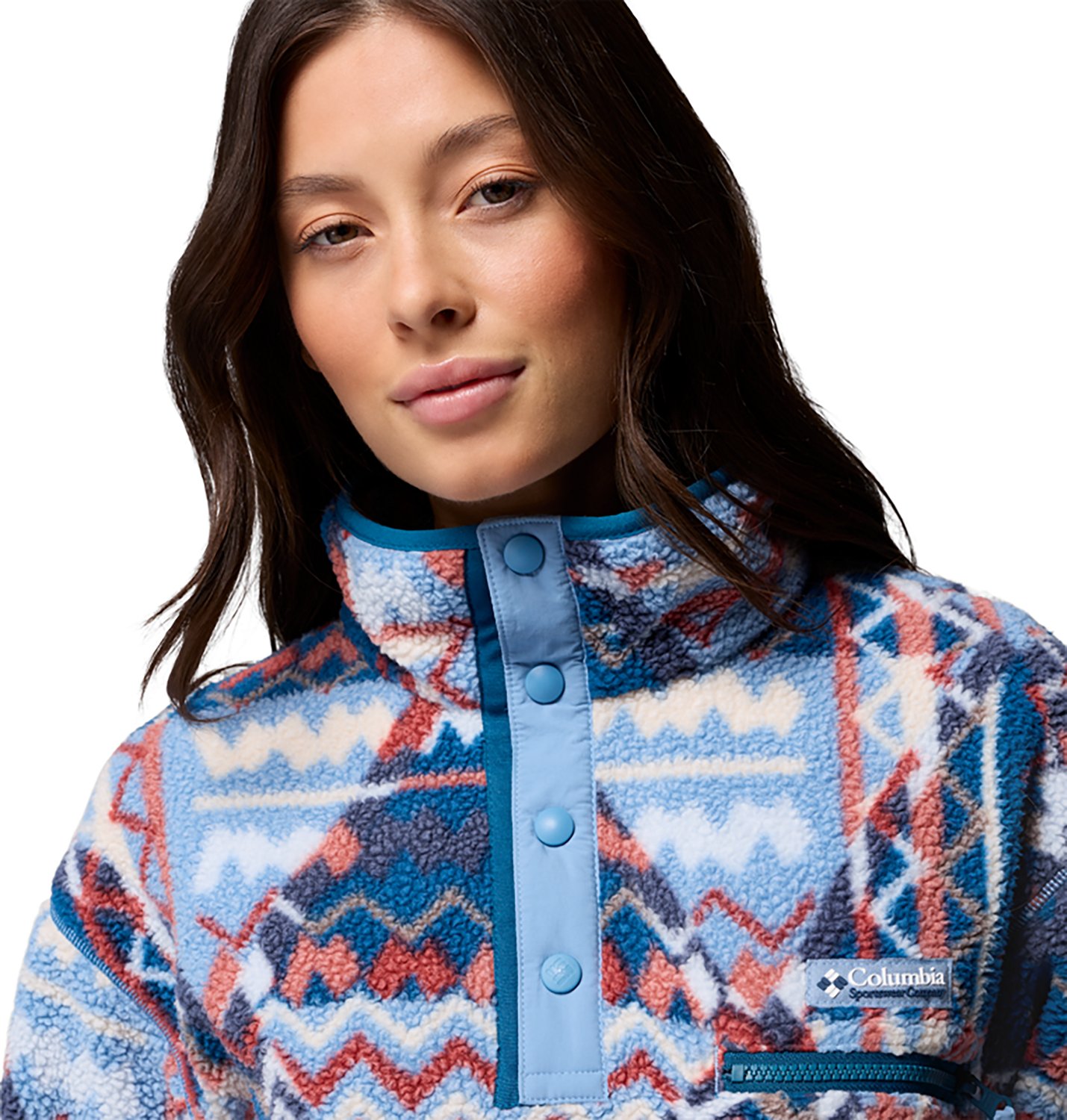 Columbia Sportswear Women's Helvetia II Printed Cropped 1/2 Snap Fleece Pullover                                                 - view number 4
