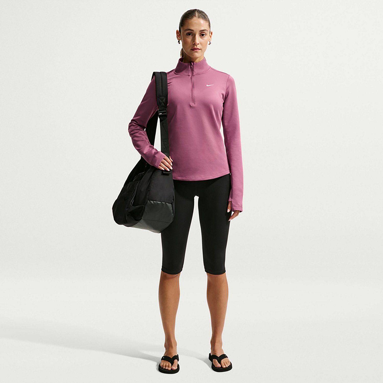 Nike Women's One Therma-Fit 1/2 Zip Mid Layer Top