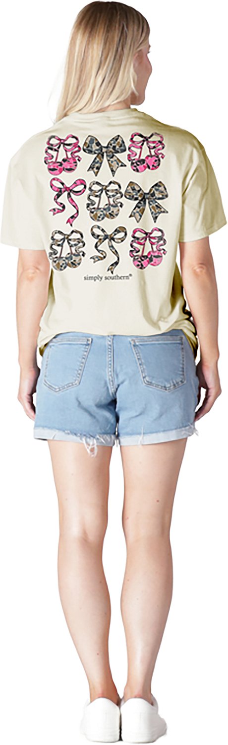 Simply Southern Women’s Camo Bow Short Sleeve T‑Shirt