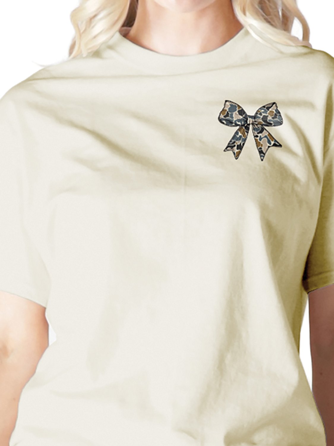 Simply Southern Women’s Camo Bow Short Sleeve T‑Shirt