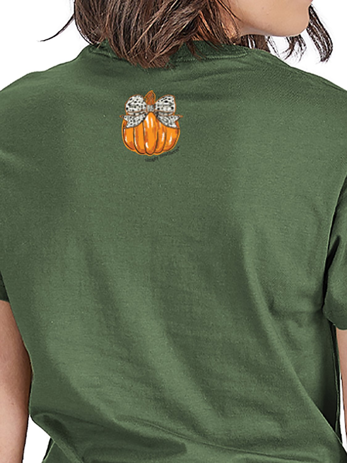 Simply Southern Women’s Pumpkin Bow Short Sleeve T‑shirt