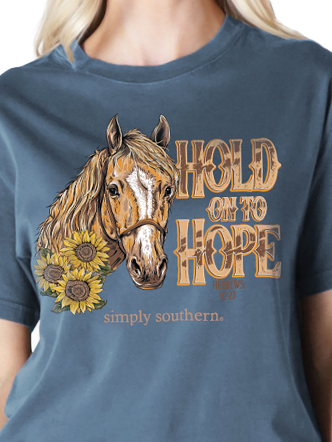 Simply Southern Women’s Hope Indigo Short Sleeve T‑shirt
