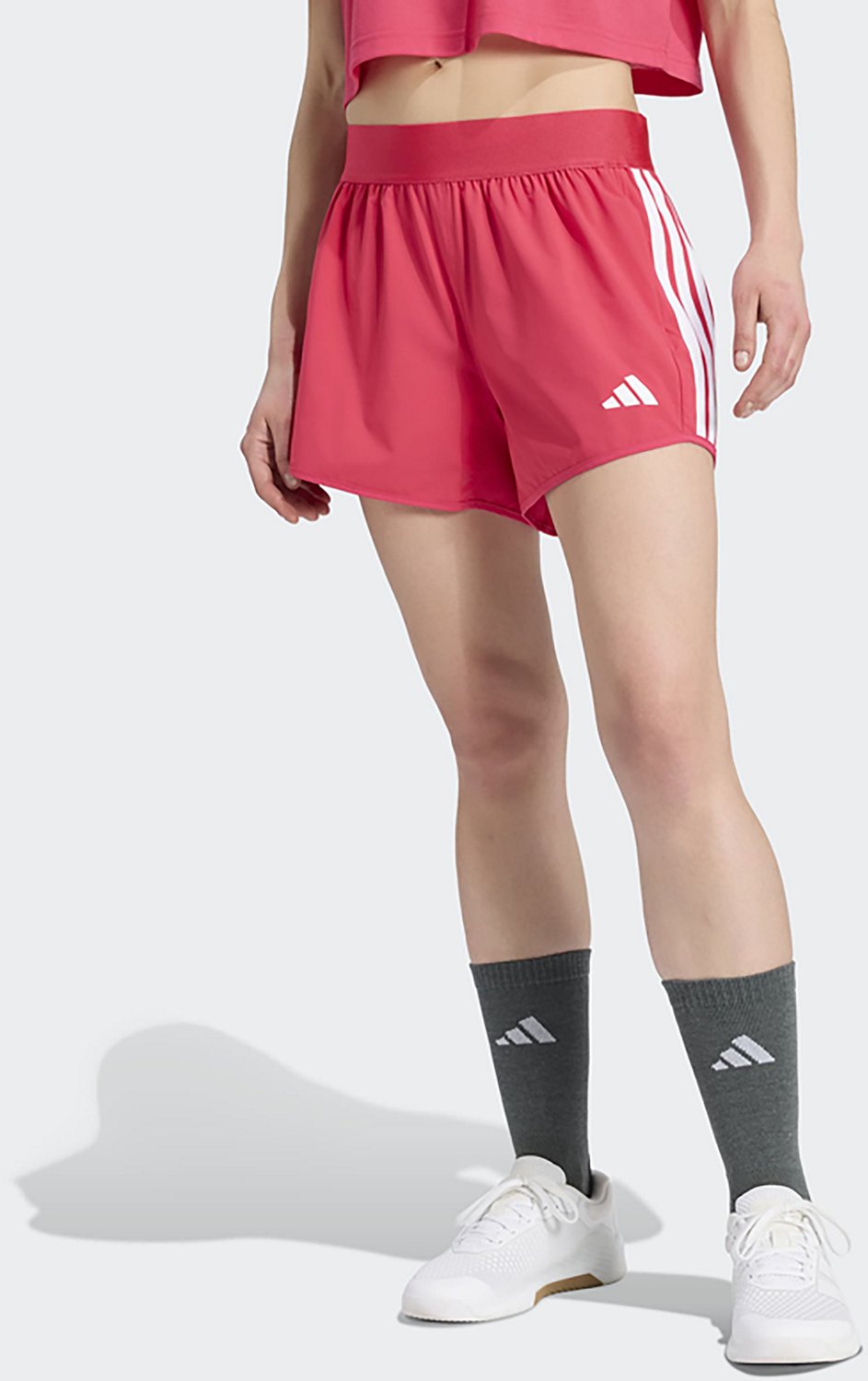 adidas Women's Pacer Workout 2.0 Woven Mid Rise Shorts 3 in