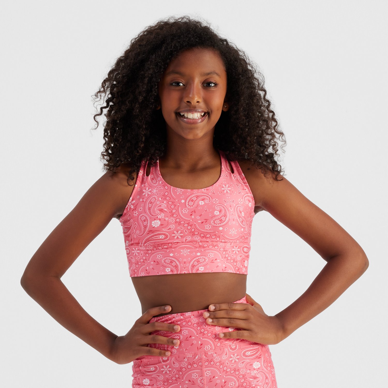 Freely Girls' James Luxe Pretty Paisley Sport Bra