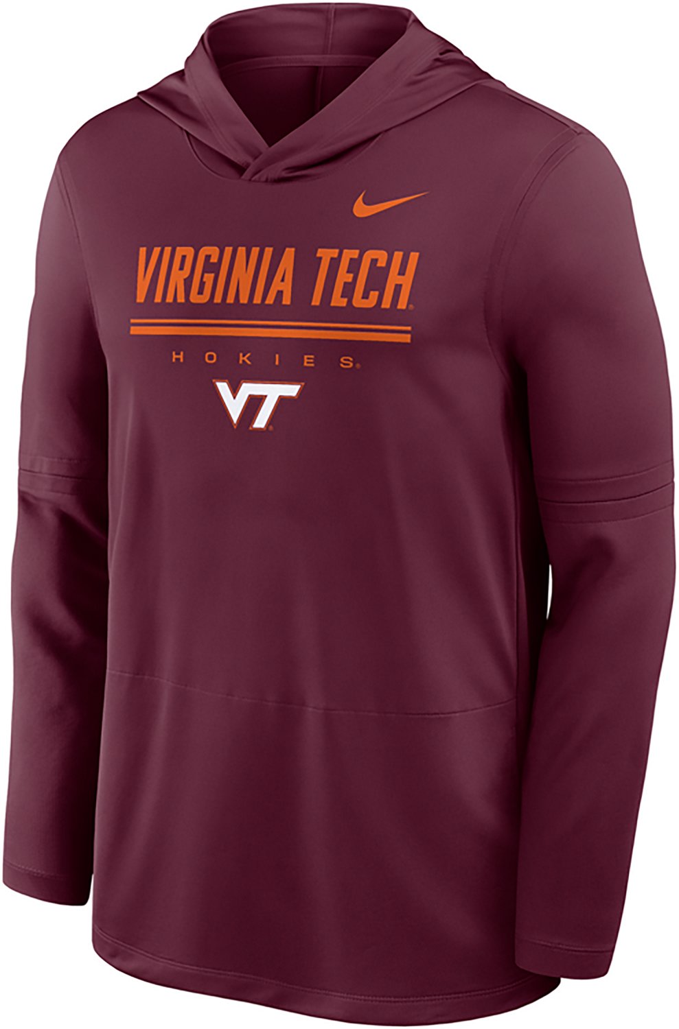 Nike Men's Virginia Tech School Bar Dri-FIT Long Sleeve Hoodie