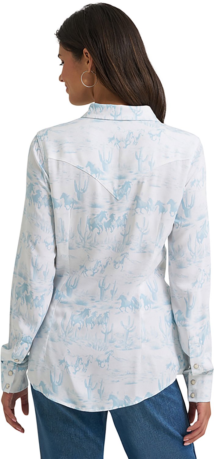 Wrangler Women's Retro Country Toile Western Slim Snap Shirt - view number 2
