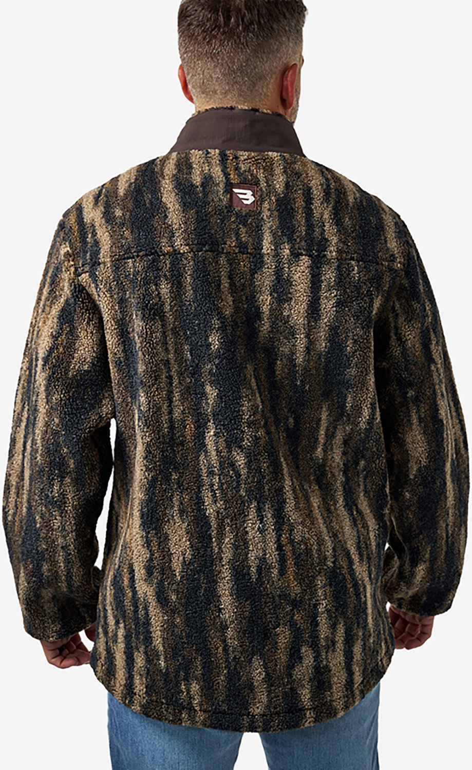 BURLEBO Men's Midland Camo Sherpa 1/4 Zip - view number 2