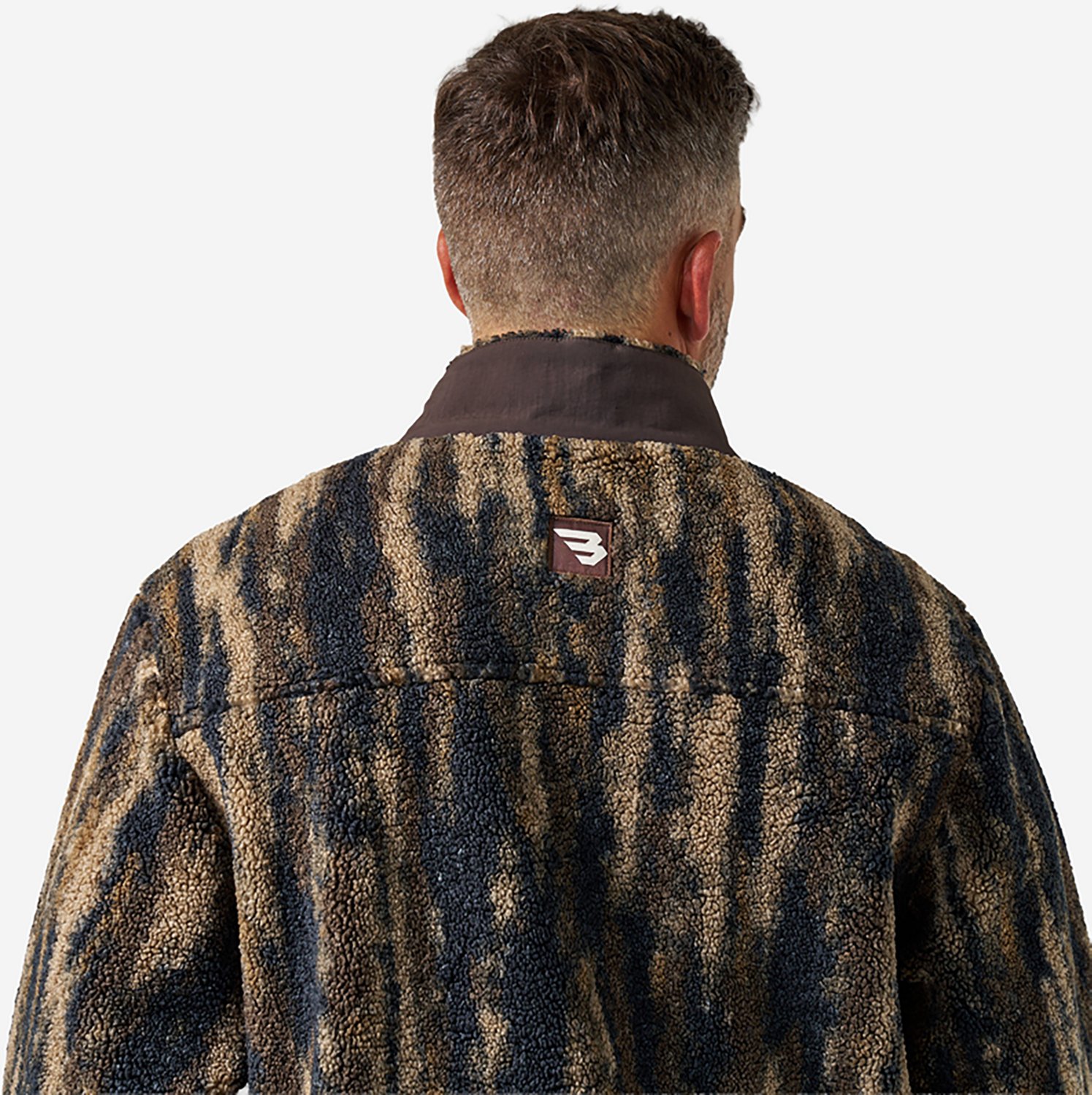 BURLEBO Men's Midland Camo Sherpa 1/4 Zip - view number 4
