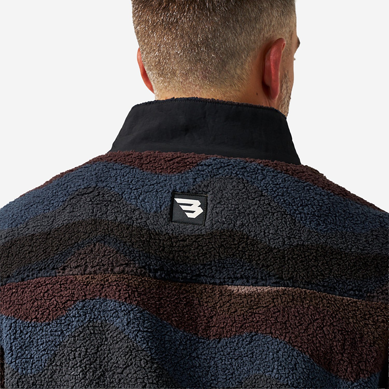 BURLEBO Men's Wave on Wave Mountain Fleece 1/4 Zip - view number 4
