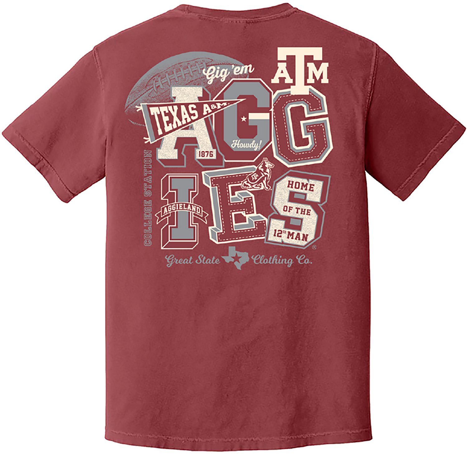 Great State Women's Texas A&M University Varsity Letters Graphic T-shirt