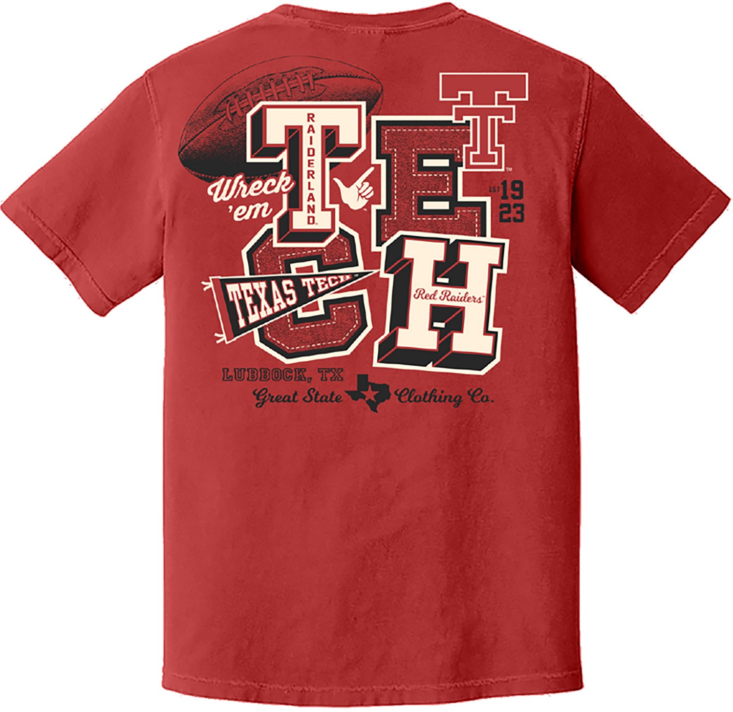Great State Women's Texas Tech University Varsity Letters Graphic T-shirt