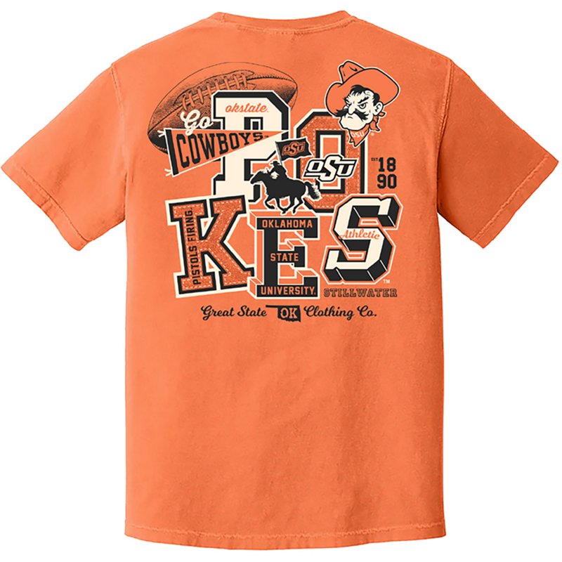 Great State Women's Oklahoma State University Varsity Letters Graphic T-Shirt