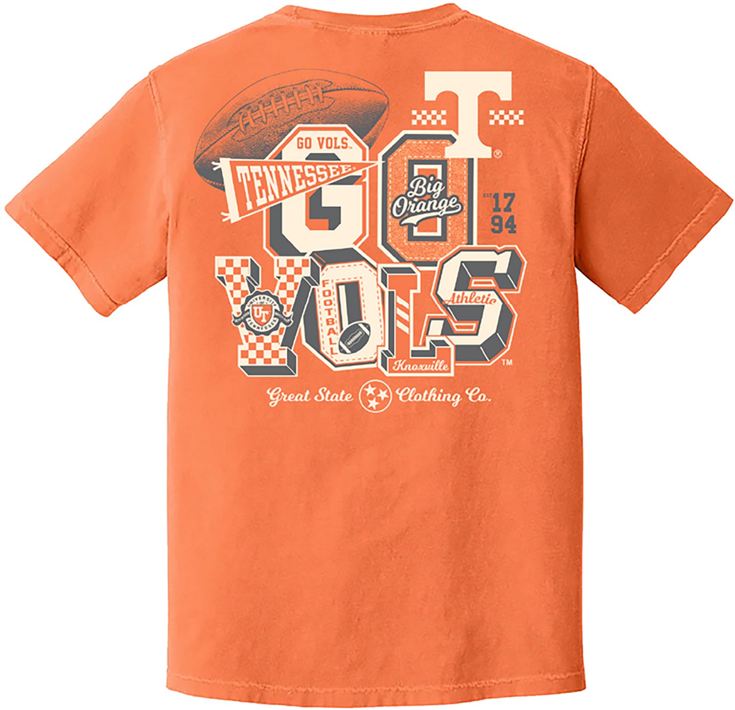 Great State Women's University of Tennessee Varsity Letters Graphic T-shirt