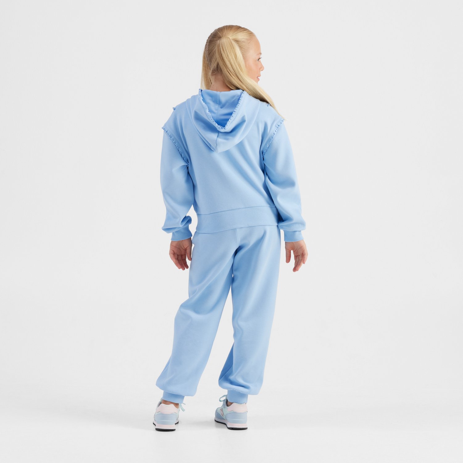 Freely Girls' Nova Ruffle Oversize Full-Zip Hoodie - view number 3