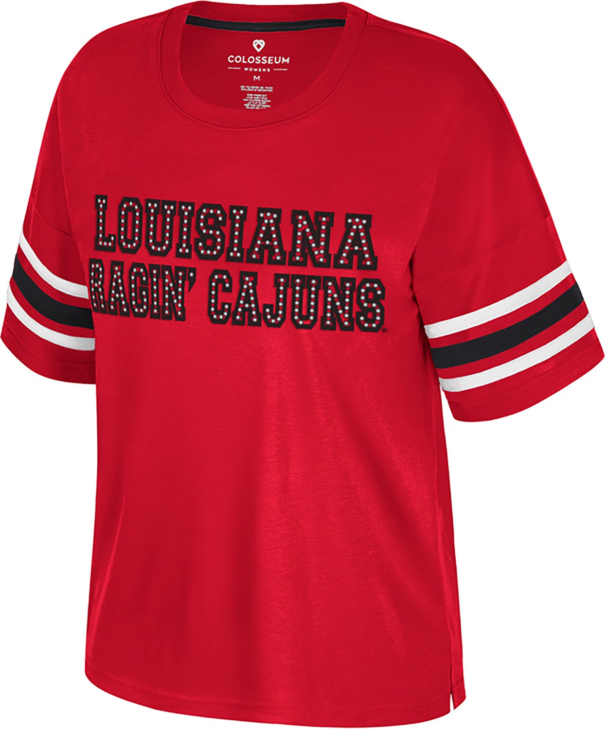 Colosseum Athletics Women's University of Louisiana at Lafayette Tina Studded Graphic T-shirt