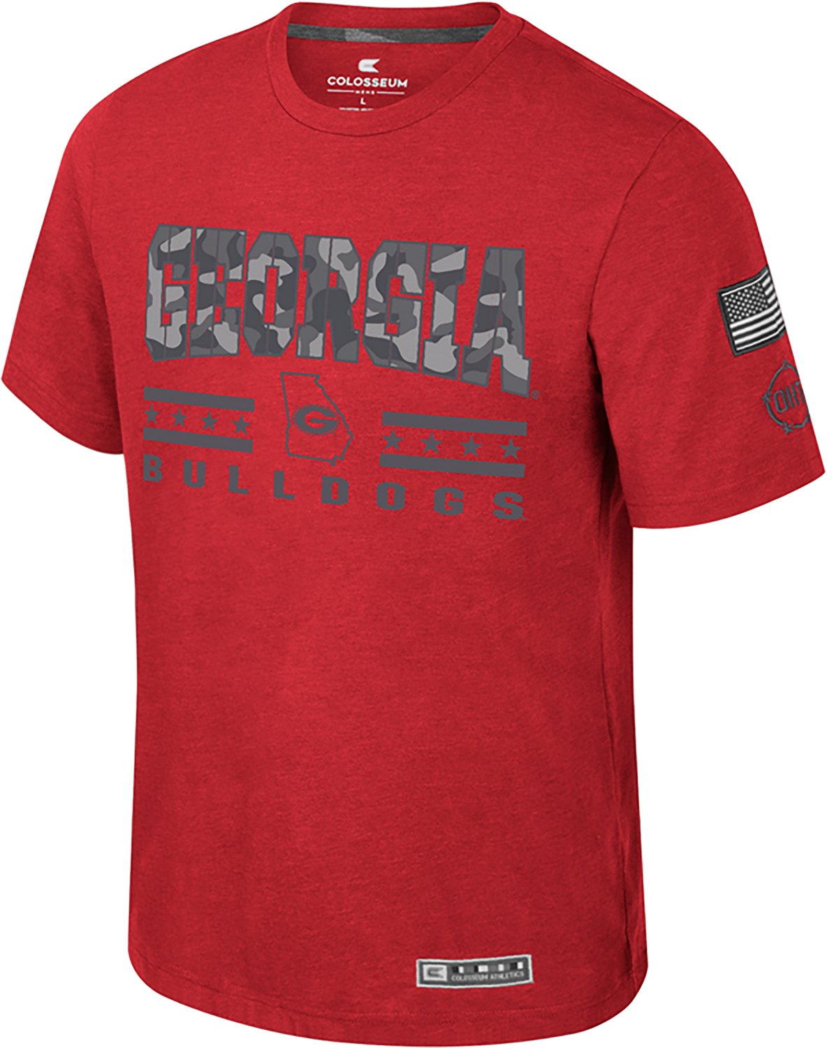Colosseum Athletics Men's University of Georgia School State Camo Oorah Graphic T-shirt