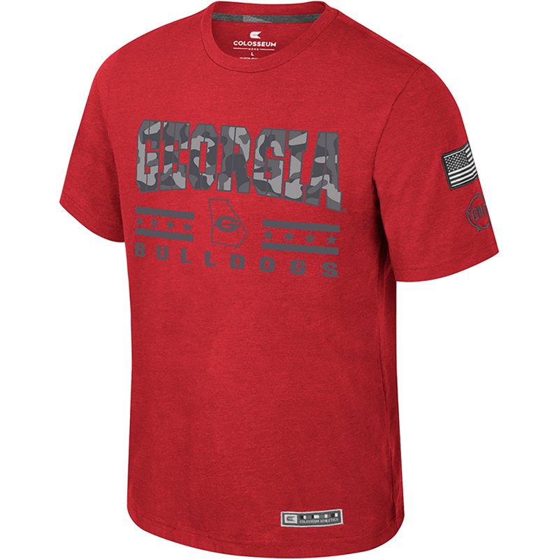 Colosseum Athletics Men's University of Georgia School State Camo Oorah Graphic T-shirt