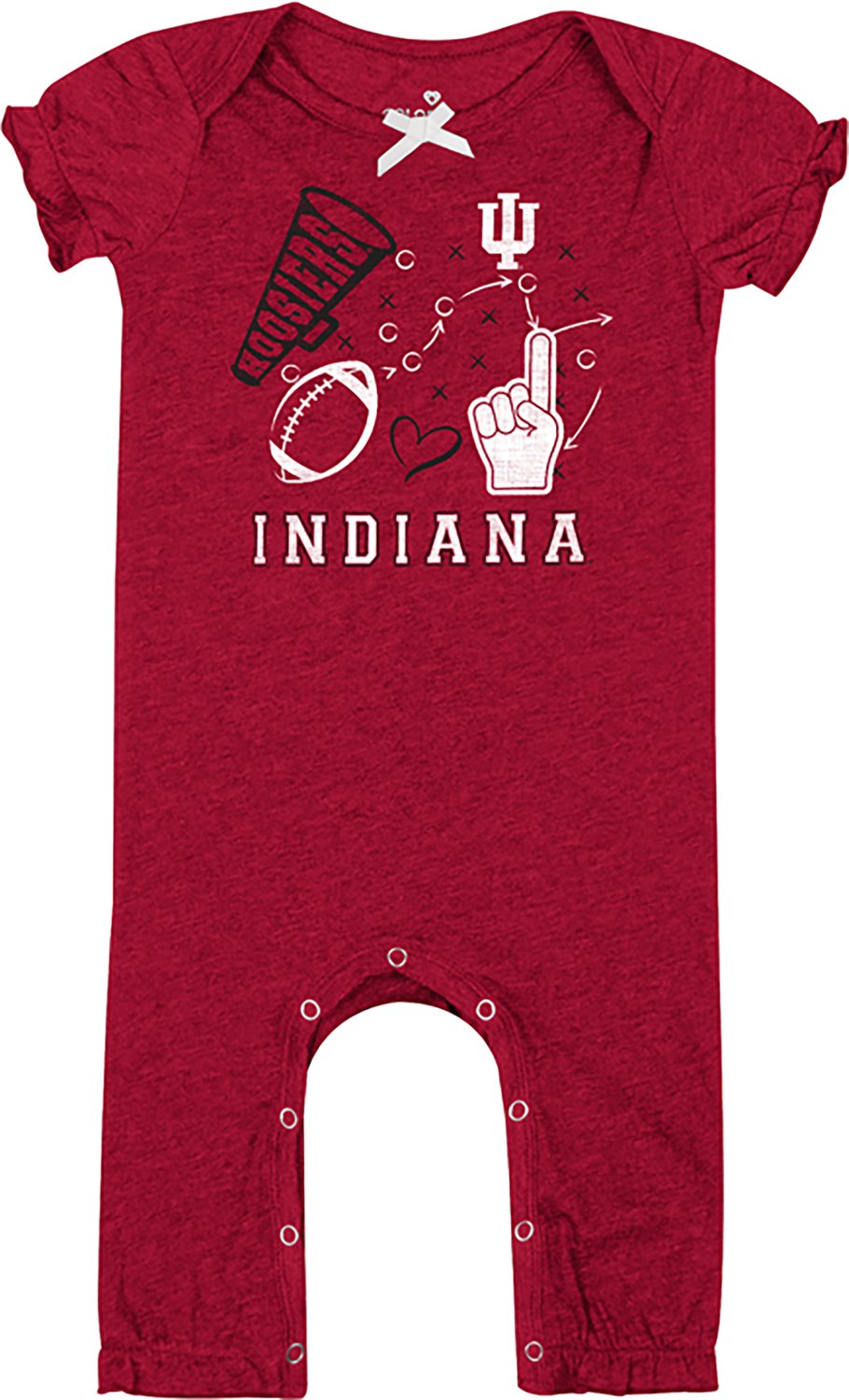 Colosseum Athletics Infant Girls' Indiana University Pom Romper