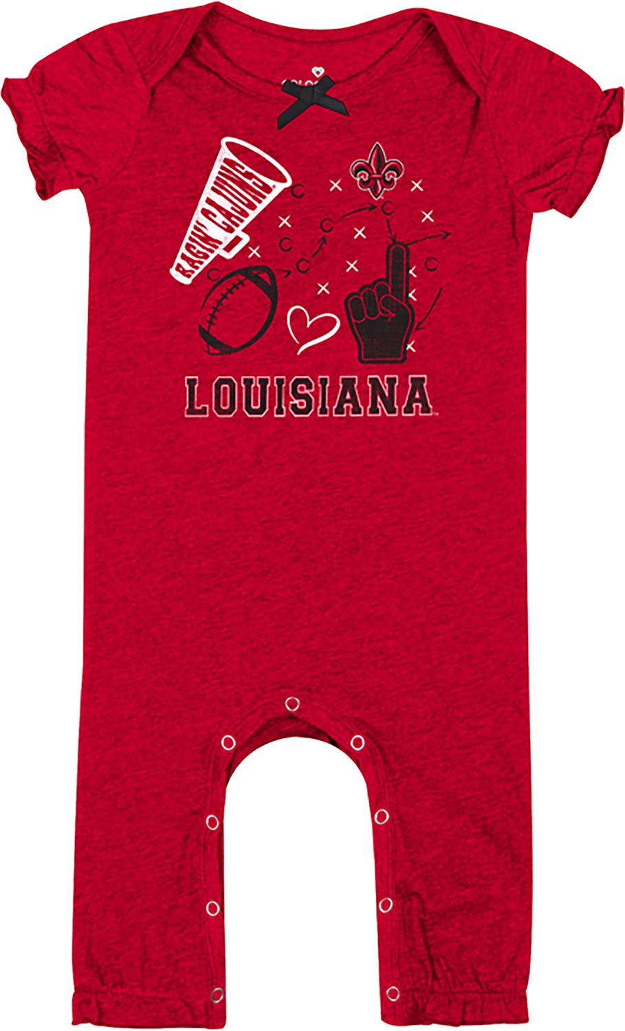 Colosseum Athletics Infant Girls' University of Louisiana at Lafayette Pom Romper