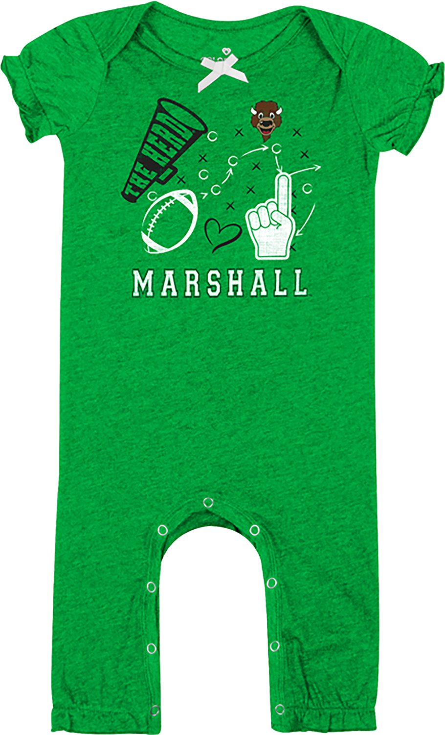 Colosseum Athletics Infant Girls' Marshall University Pom Romper