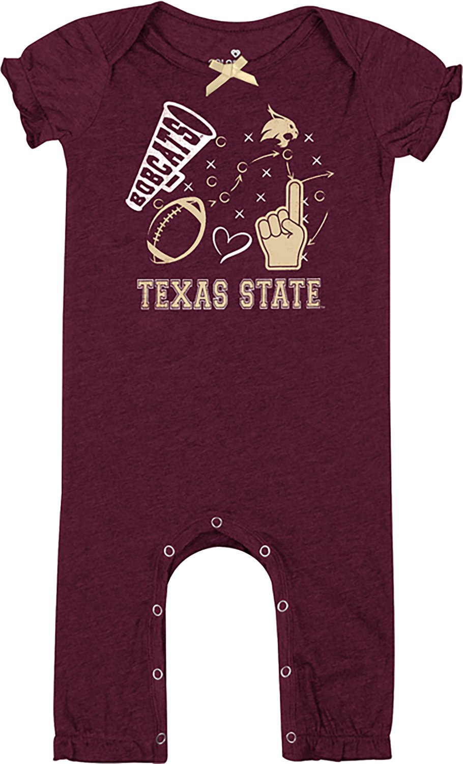 Colosseum Athletics Infant Girls' Texas State University Pom Romper