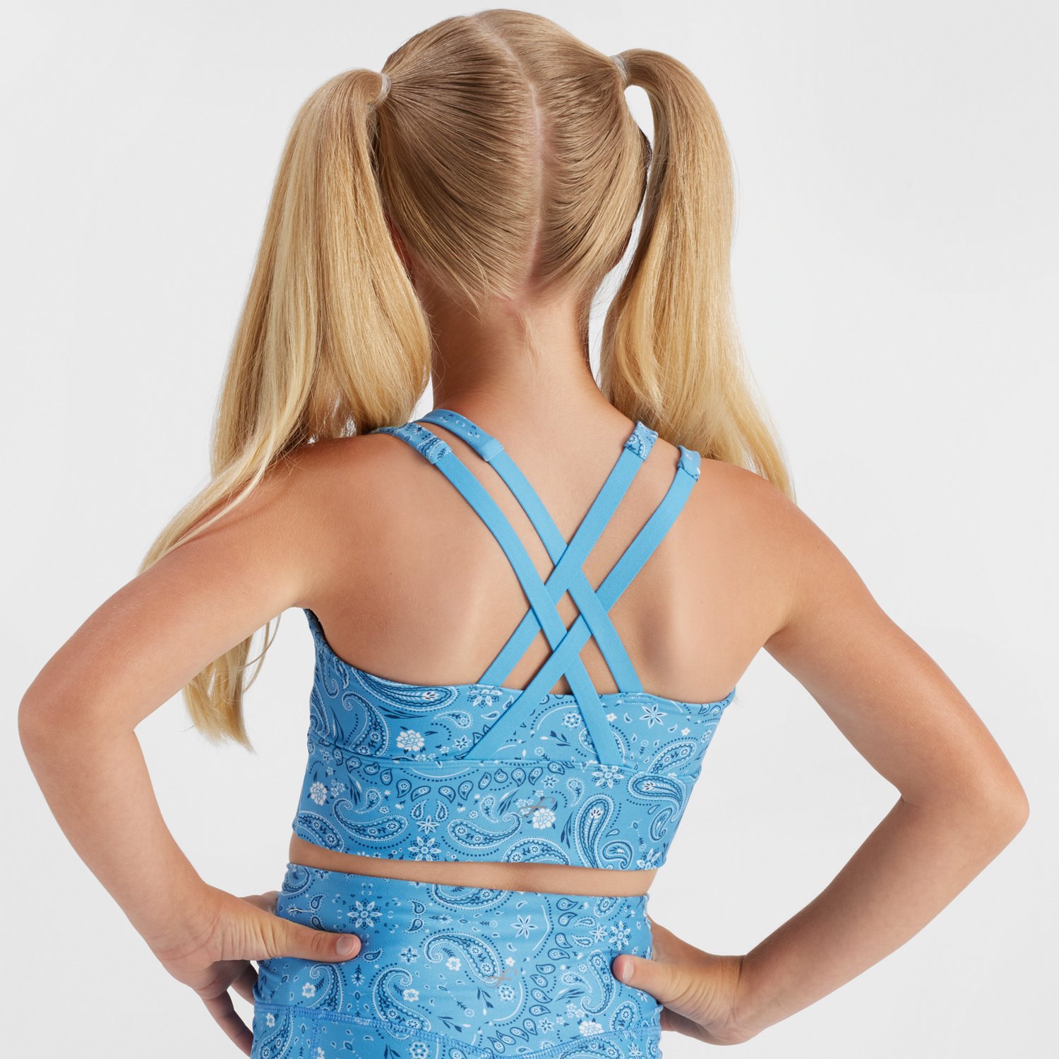 Freely Girls' James Luxe Pretty Paisley Sport Bra - view number 4
