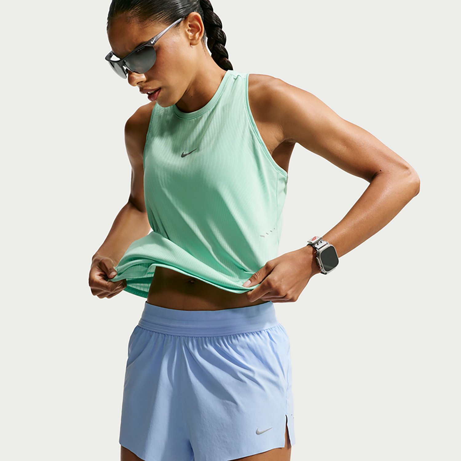 Nike Women's Swift Dri-FIT Mid Rise Running Shorts 2.5 in - view number 4
