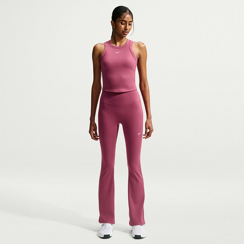 Nike Women's One High-Waisted Flared Leggings in Red | IB9135-654