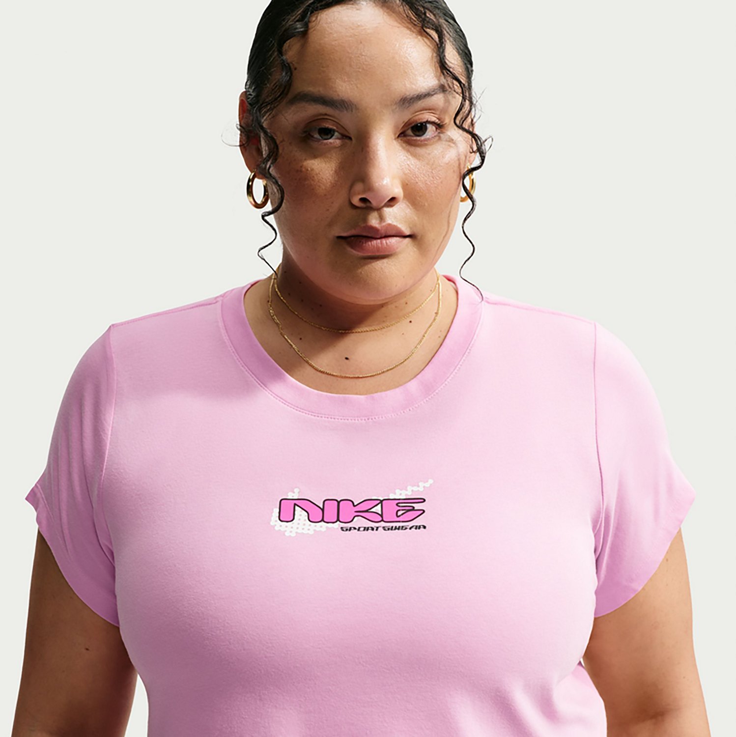 Nike Women's Plus Sportswear Chill Knit Mid-Crop Short Sleeve T-shirt - view number 3