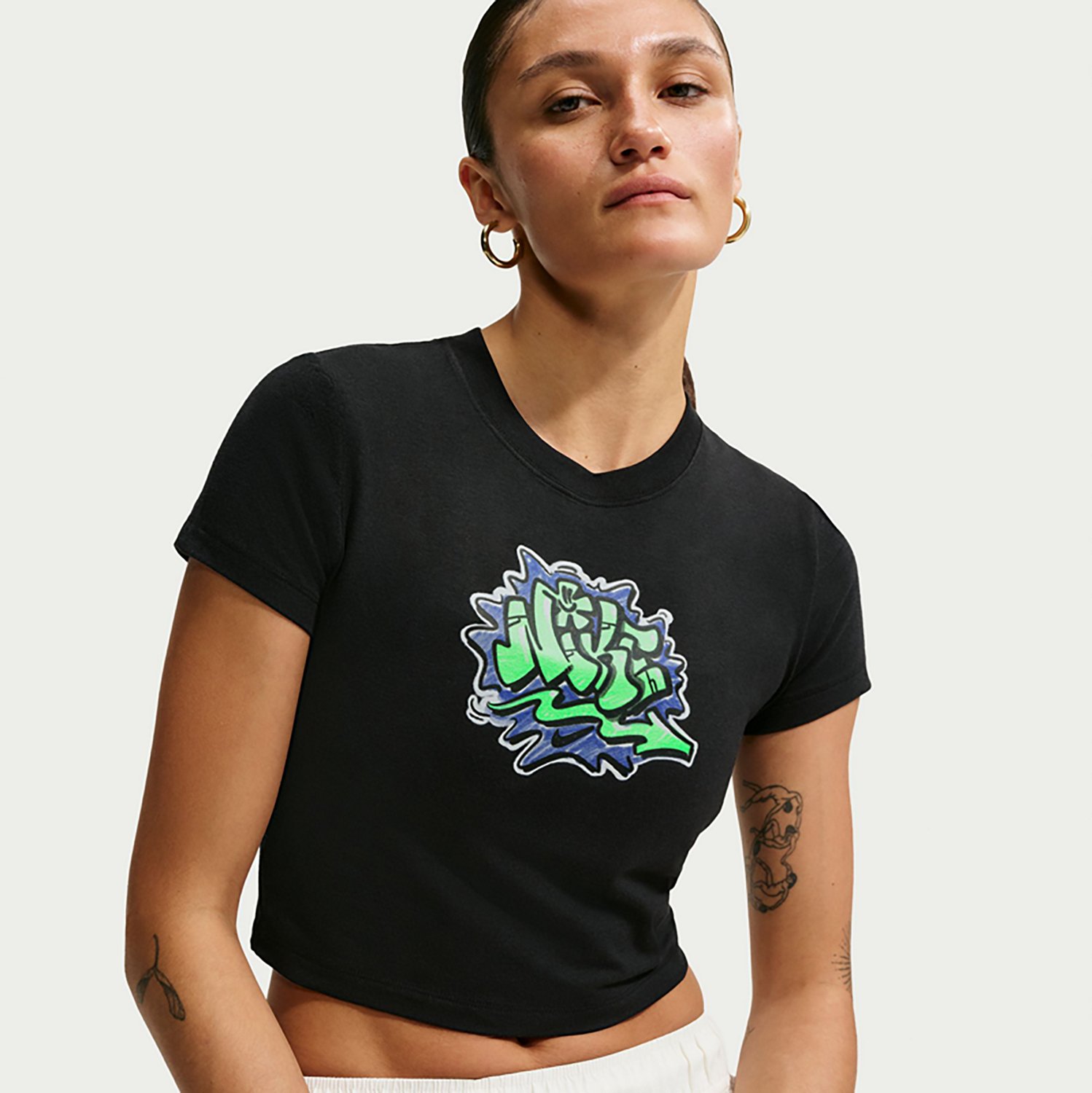 Nike Women's Sportswear Chill Knit Crop Graphic Short Sleeve T-shirt - view number 3