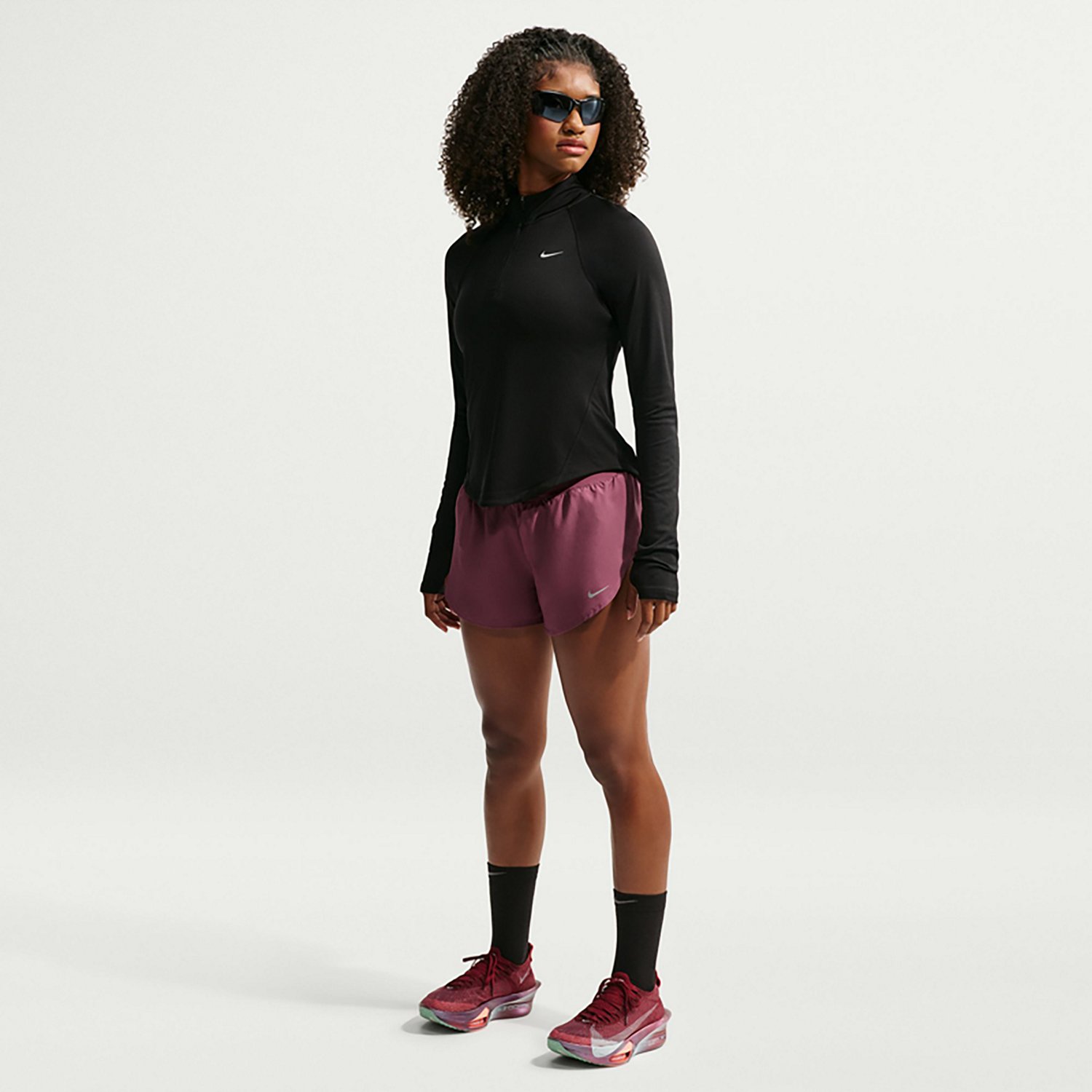 Nike Women's Flow Mid Rise Dri-FIT Athletic Training Shorts