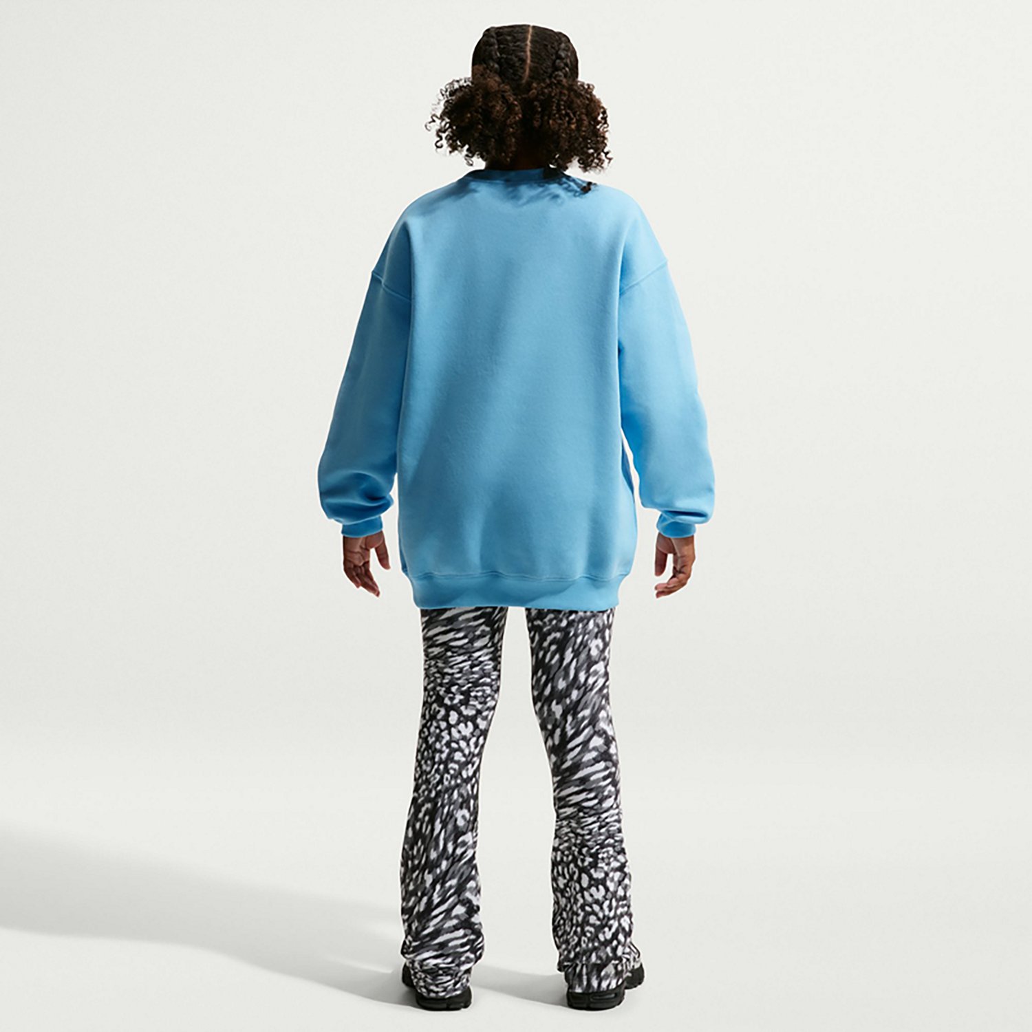 Nike Girls' Sportswear Oversized Fleece Crew All Over Print Sweatshirt - view number 2