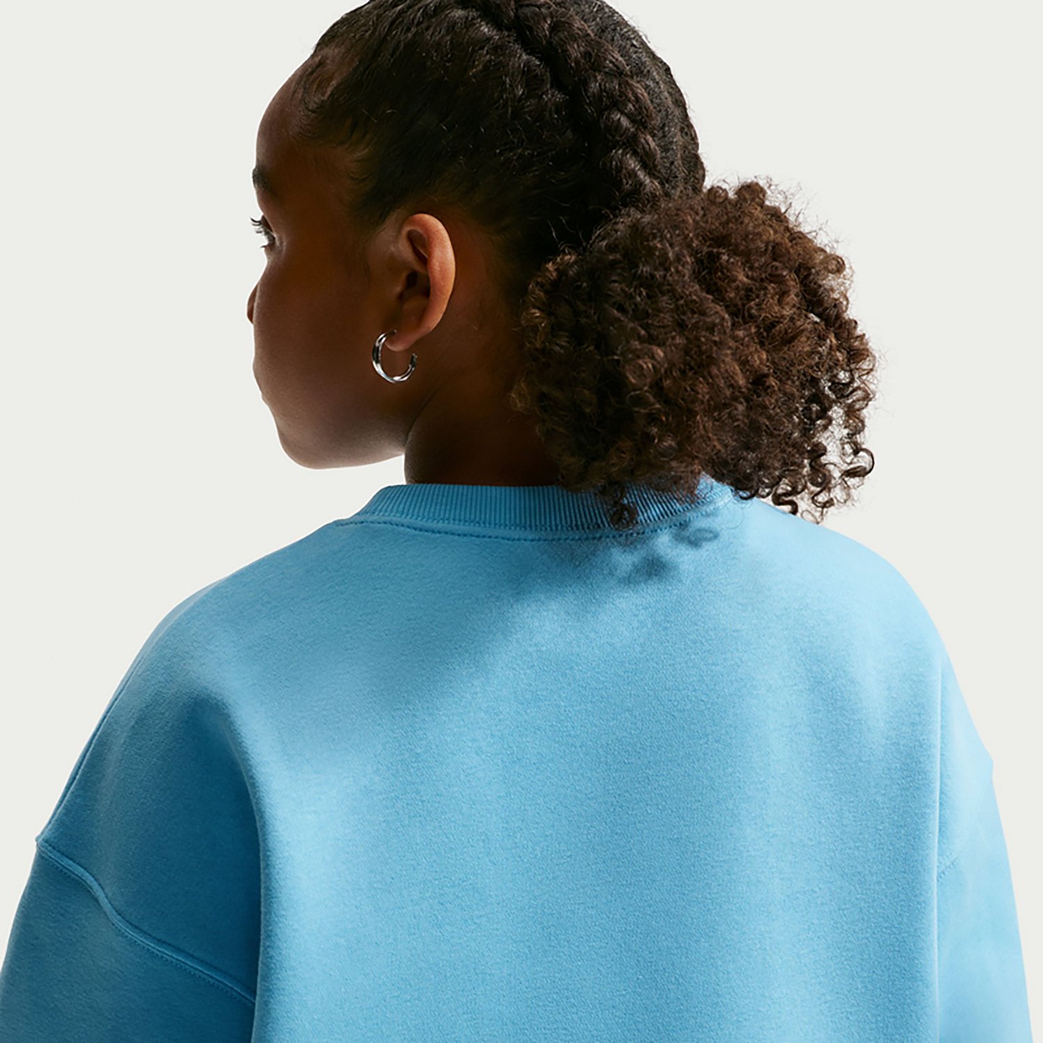 Nike Girls' Sportswear Oversized Fleece Crew All Over Print Sweatshirt - view number 4
