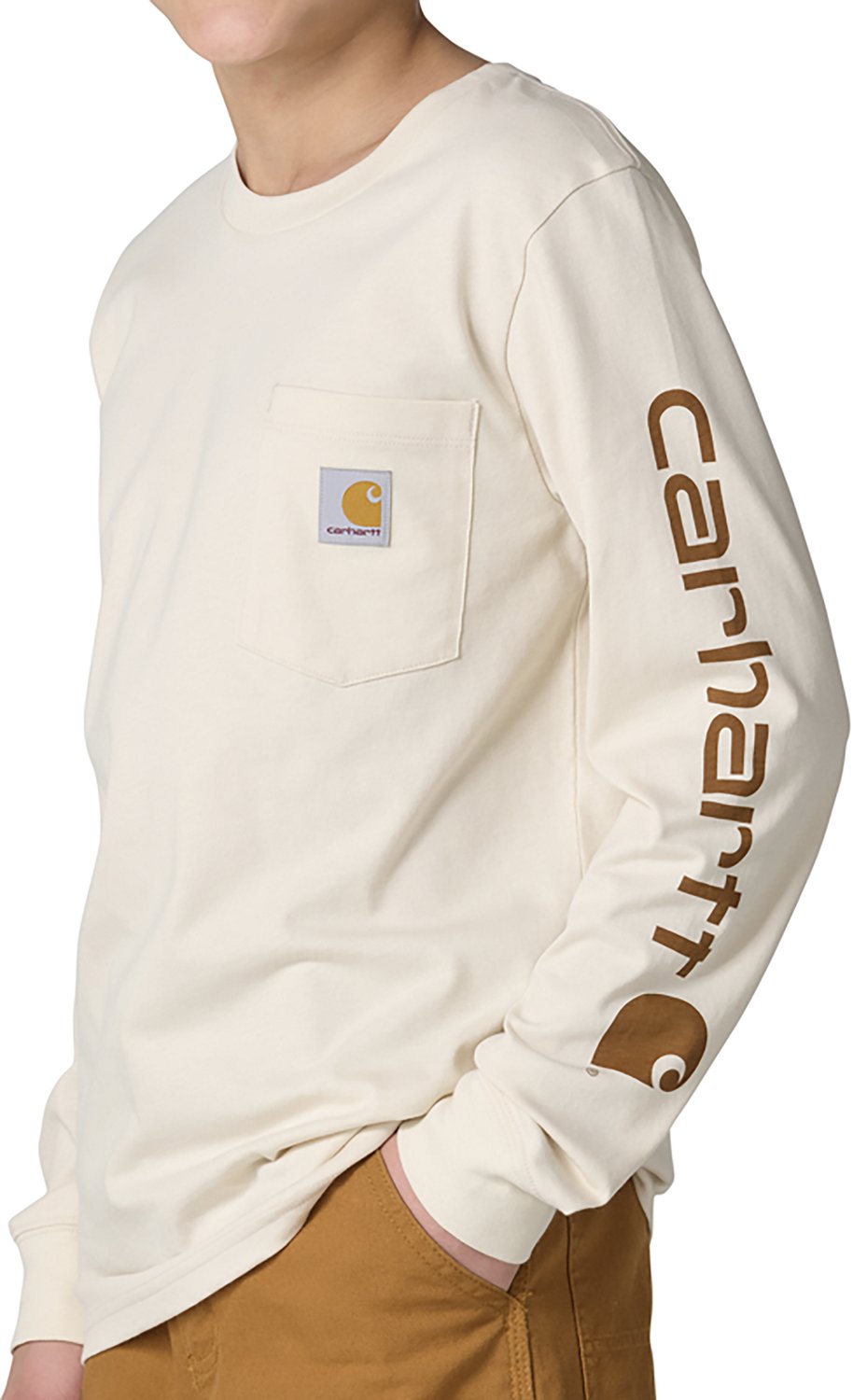 Carhartt Boys' Pocket Logo Long Sleeve T-shirt