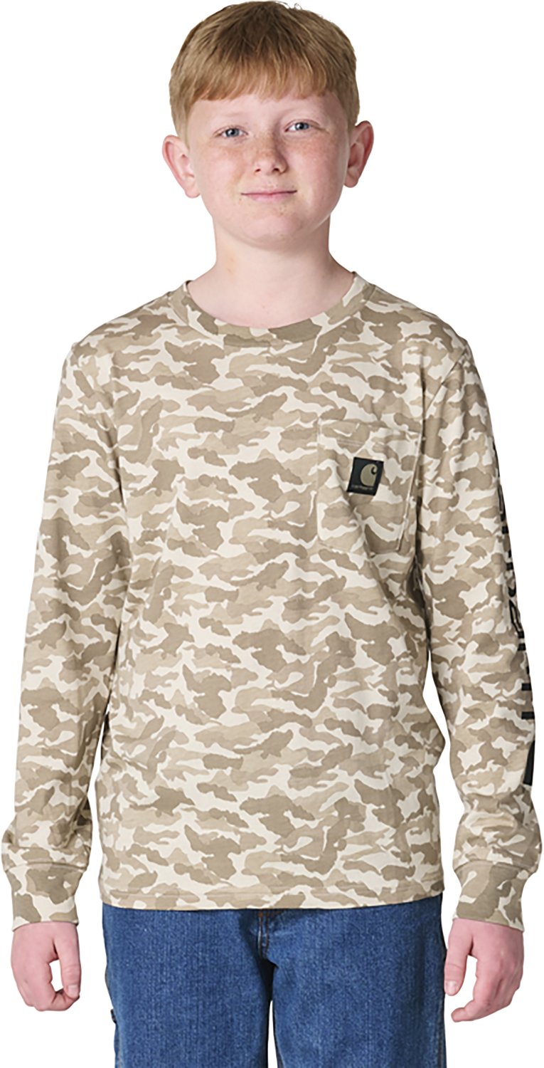 Carhartt Boys' Camo Pocket Long Sleeve T-shirt