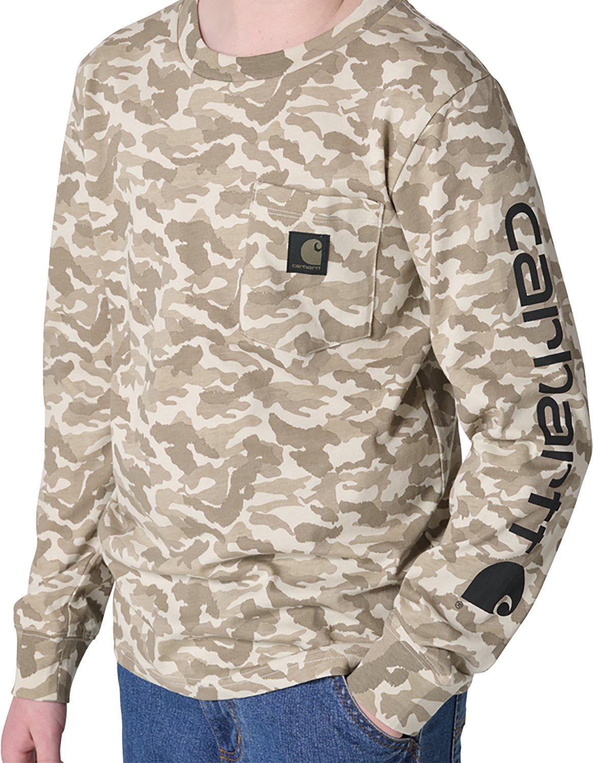 Carhartt Boys' Camo Pocket Long Sleeve T-shirt
