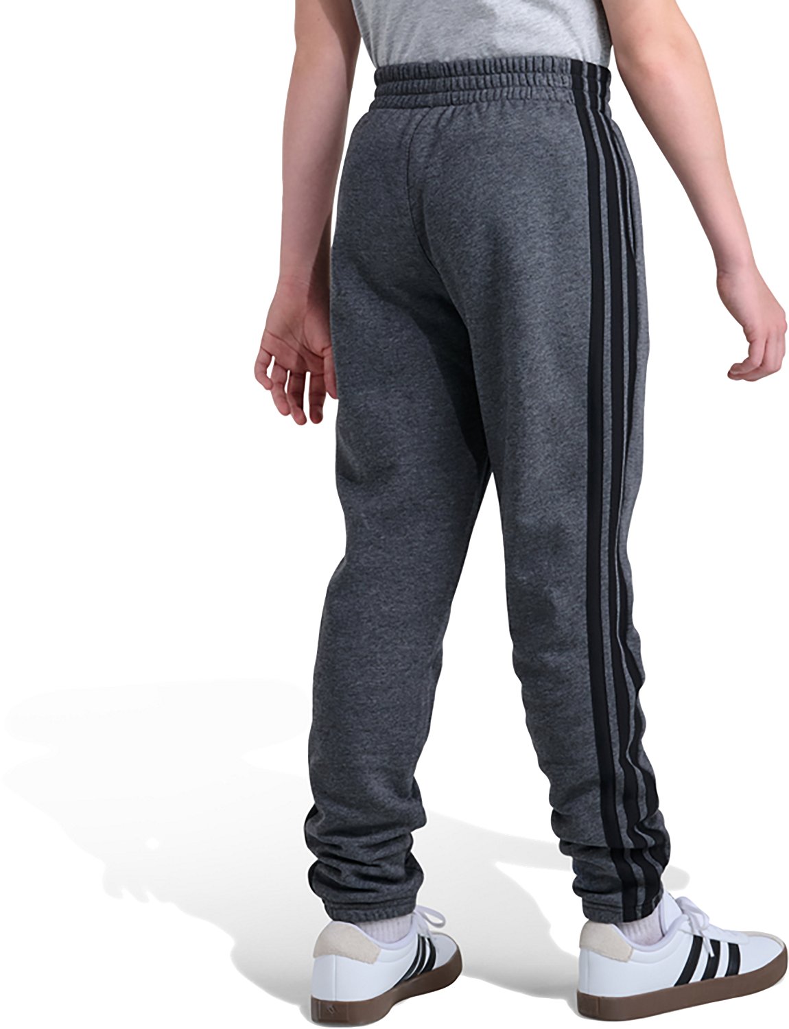 adidas Elastic Waistband Essential 3-Stripe Fleece Cuffed Joggers - view number 2