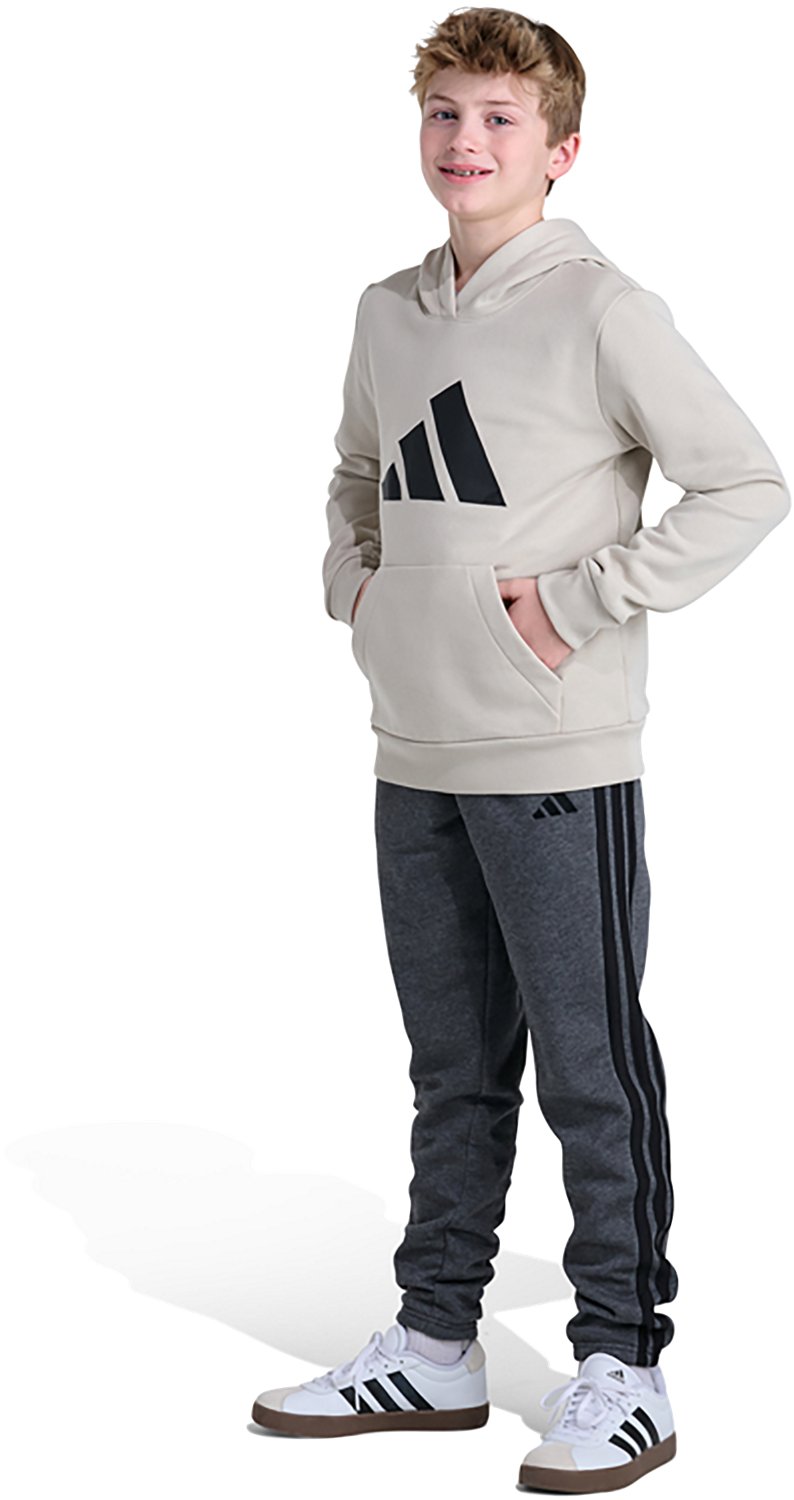 adidas Elastic Waistband Essential 3-Stripe Fleece Cuffed Joggers - view number 5