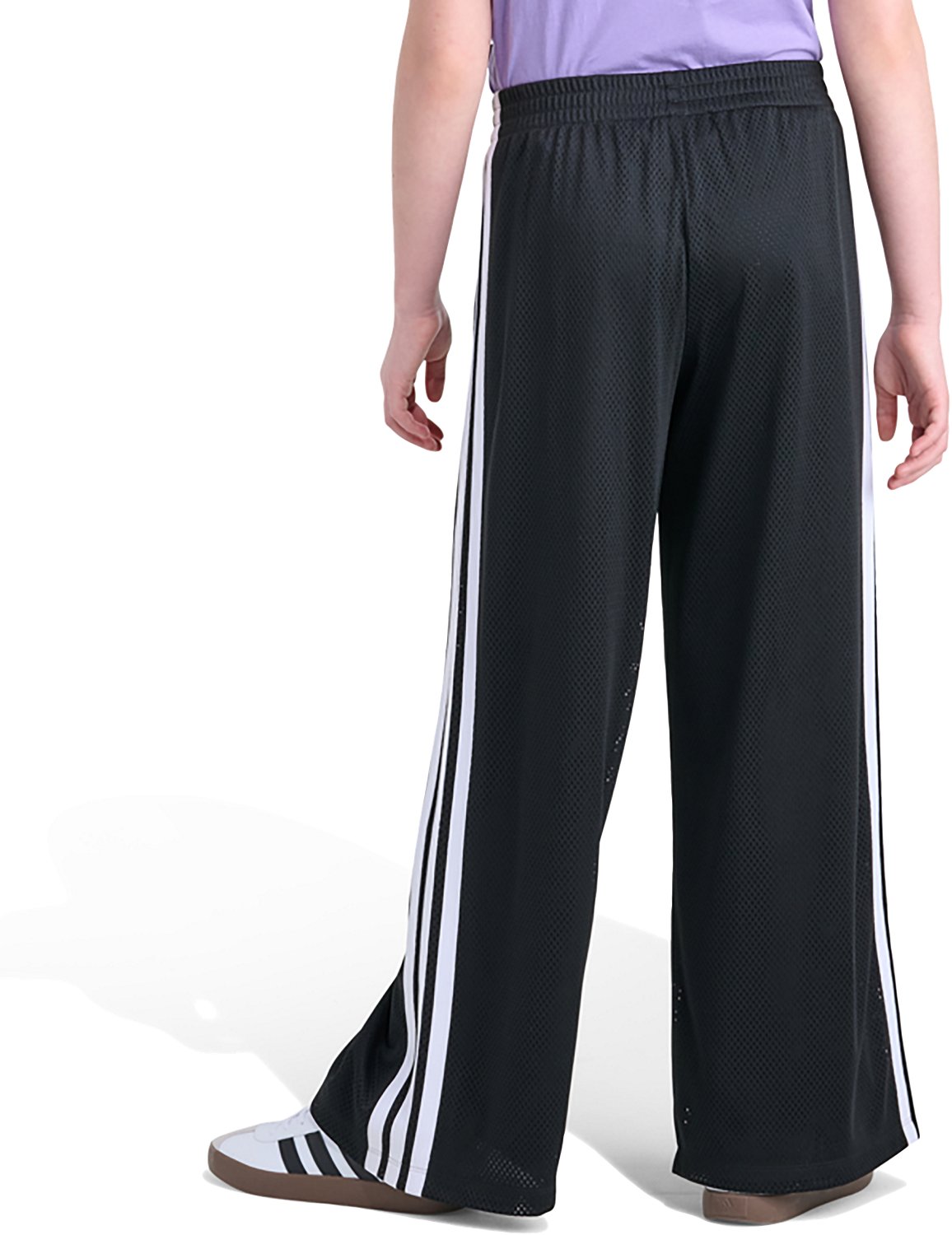 adidas Girls' Elastic Waistband Front Pleat Wide Leg Pants - view number 2