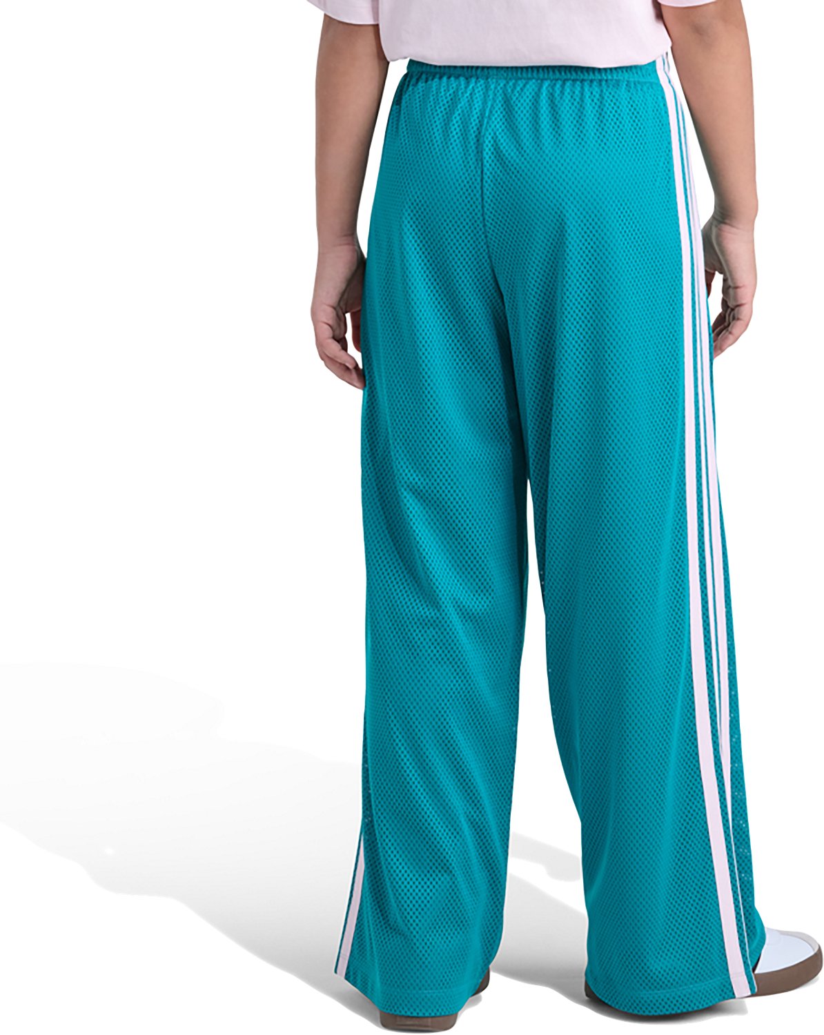 adidas Girls' Elastic Waistband Front Pleat Wide Leg Pants - view number 2