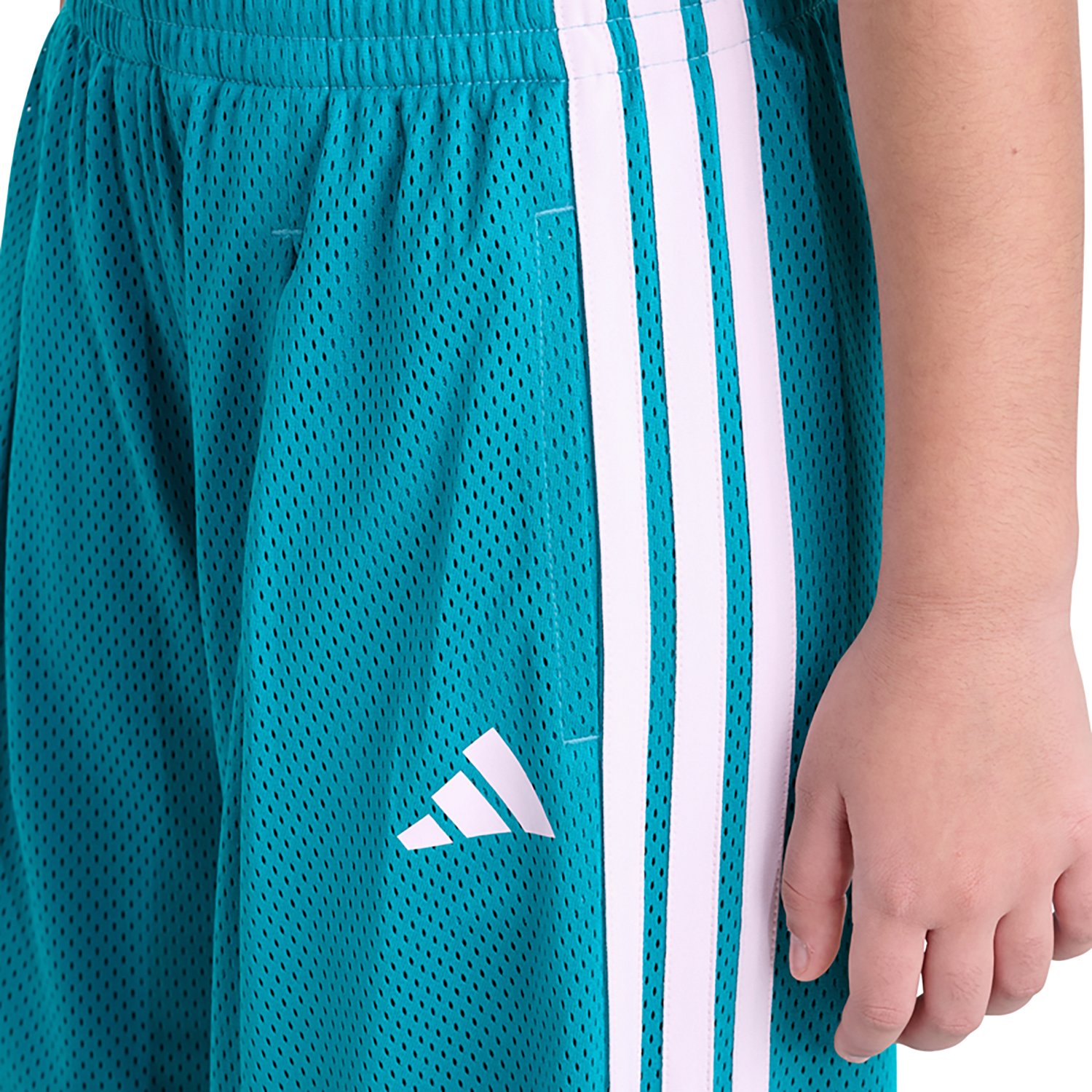 adidas Girls' Elastic Waistband Front Pleat Wide Leg Pants - view number 3