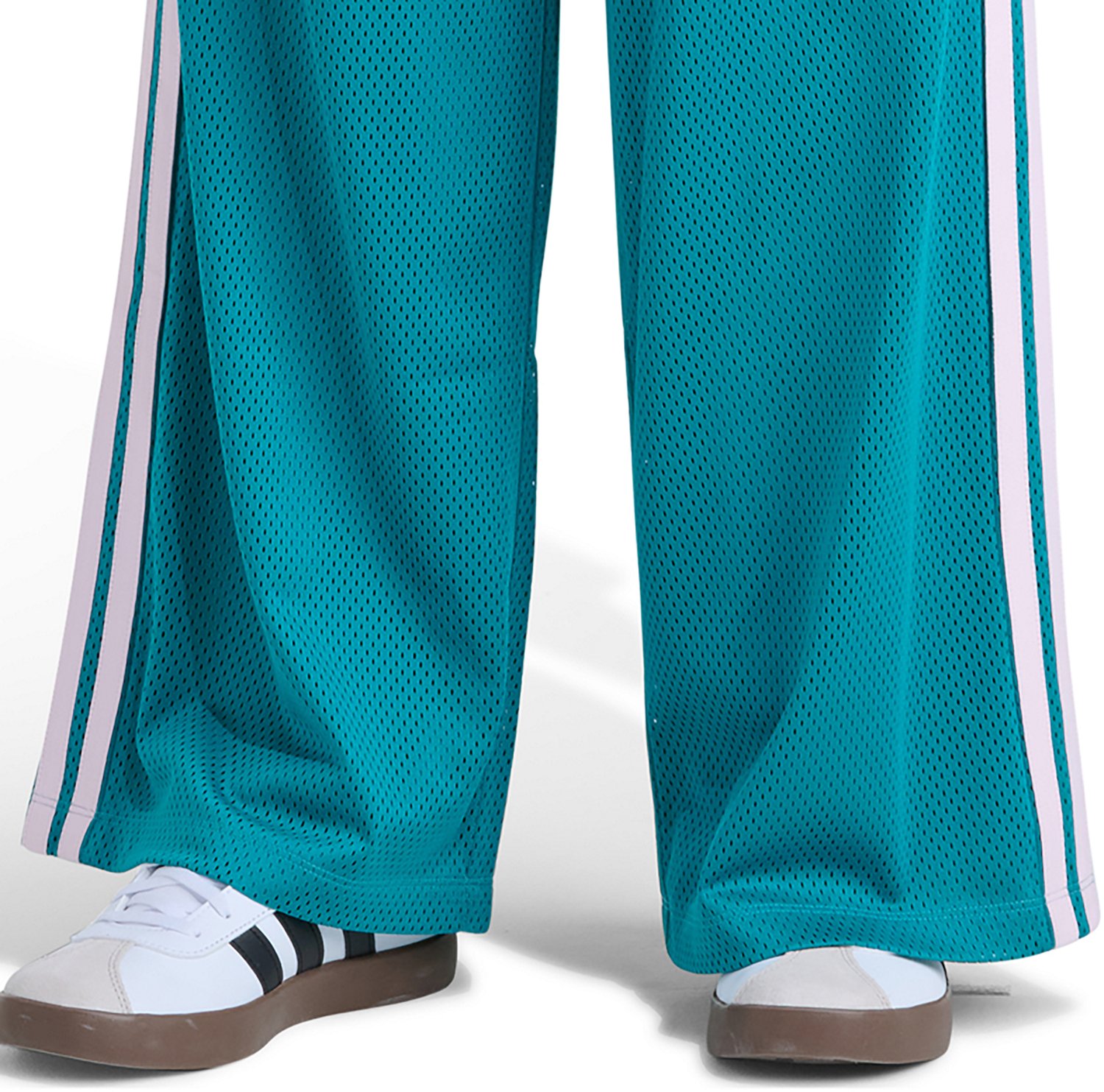 adidas Girls' Elastic Waistband Front Pleat Wide Leg Pants - view number 4