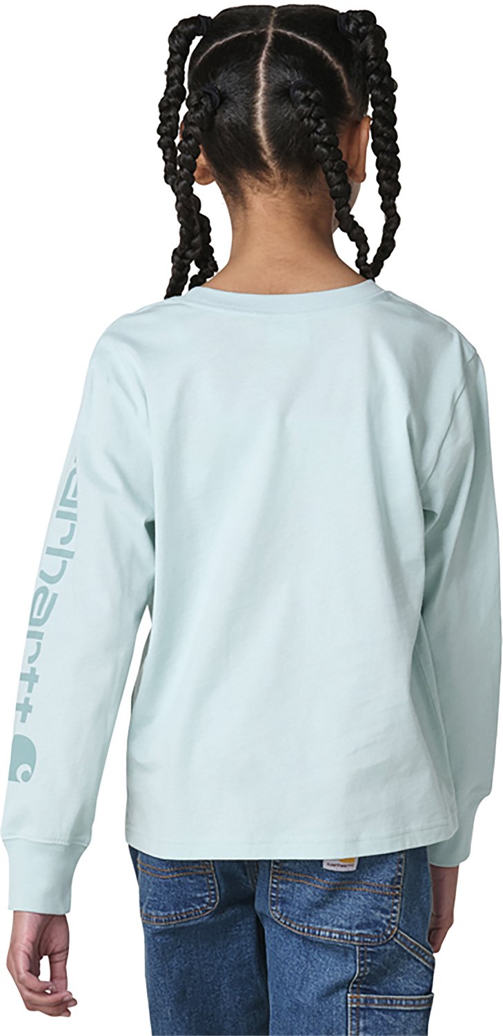 Carhartt Girls' Long Sleeve Tonal Patch Pocket T-shirt