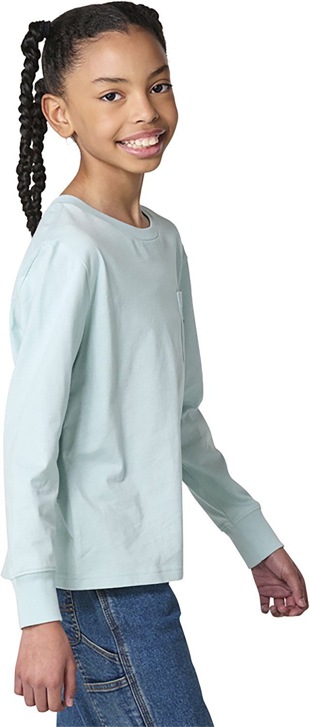 Carhartt Girls' Long Sleeve Tonal Patch Pocket T-shirt
