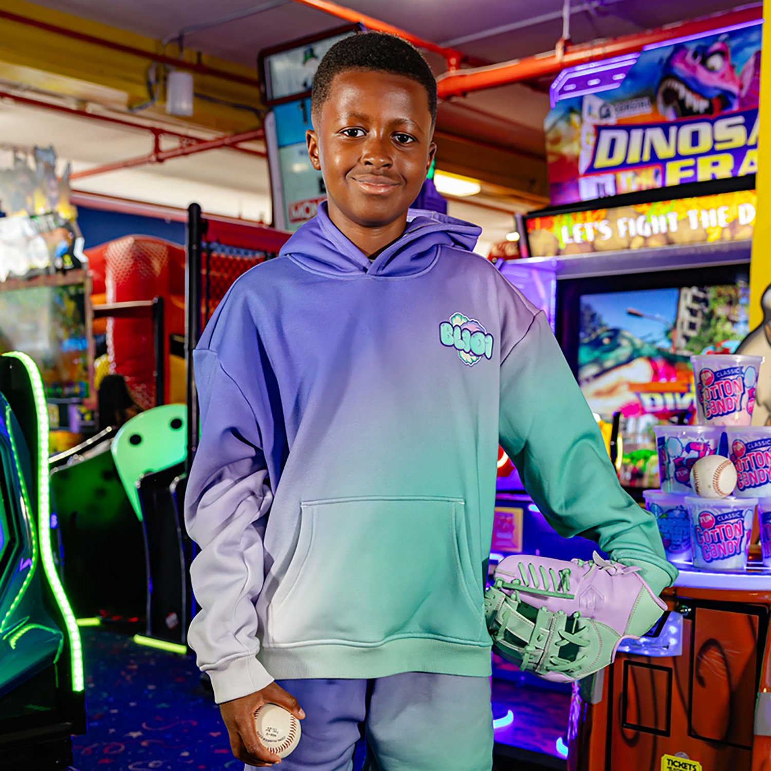 Baseball Lifestyle 101 Youths' Cotton Candy Hoodie - view number 2