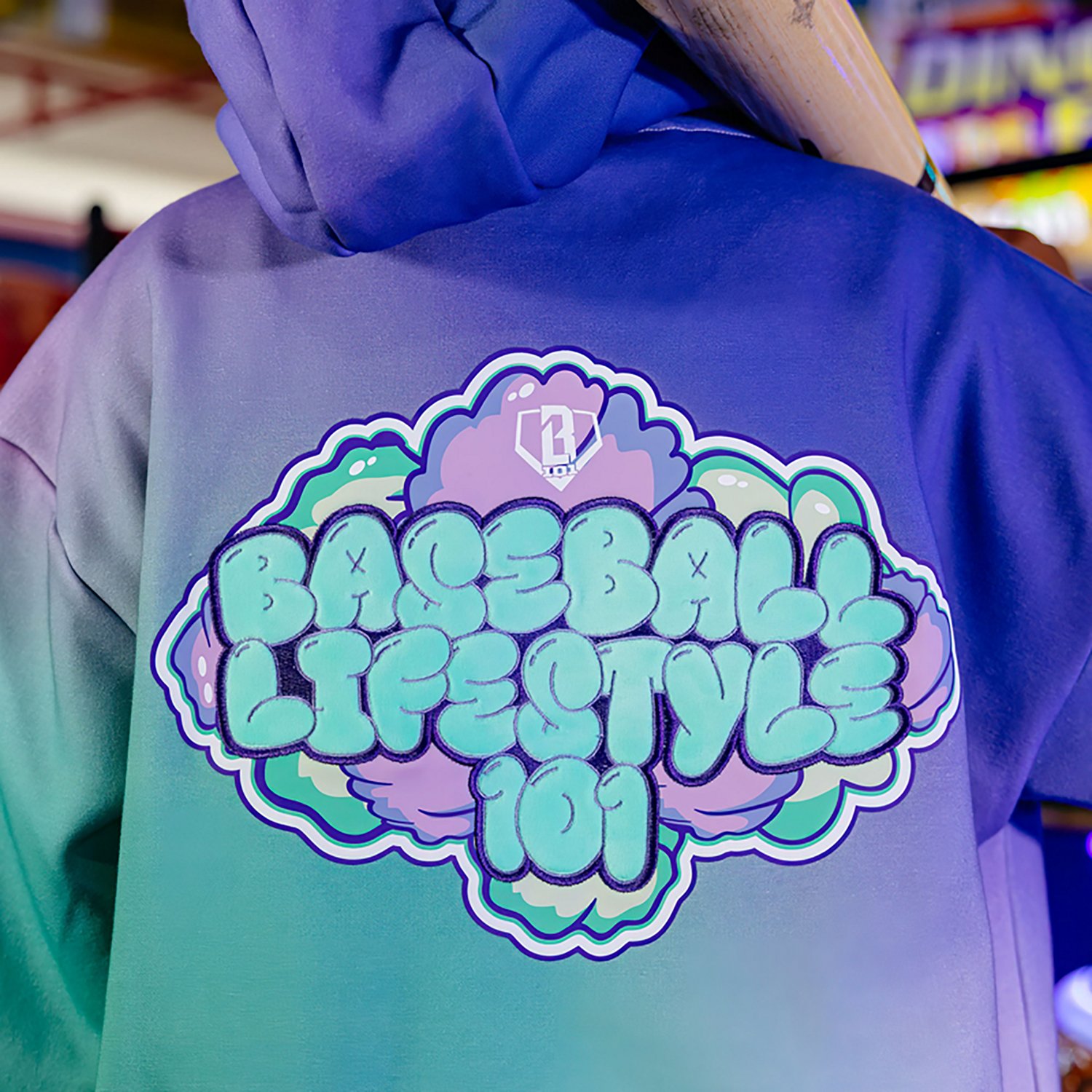 Baseball Lifestyle 101 Youths' Cotton Candy Hoodie - view number 5