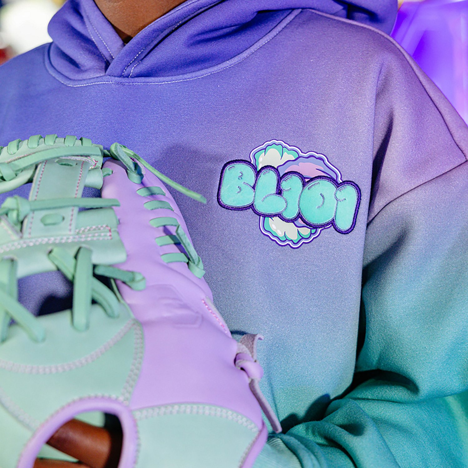 Baseball Lifestyle 101 Youths' Cotton Candy Hoodie - view number 6