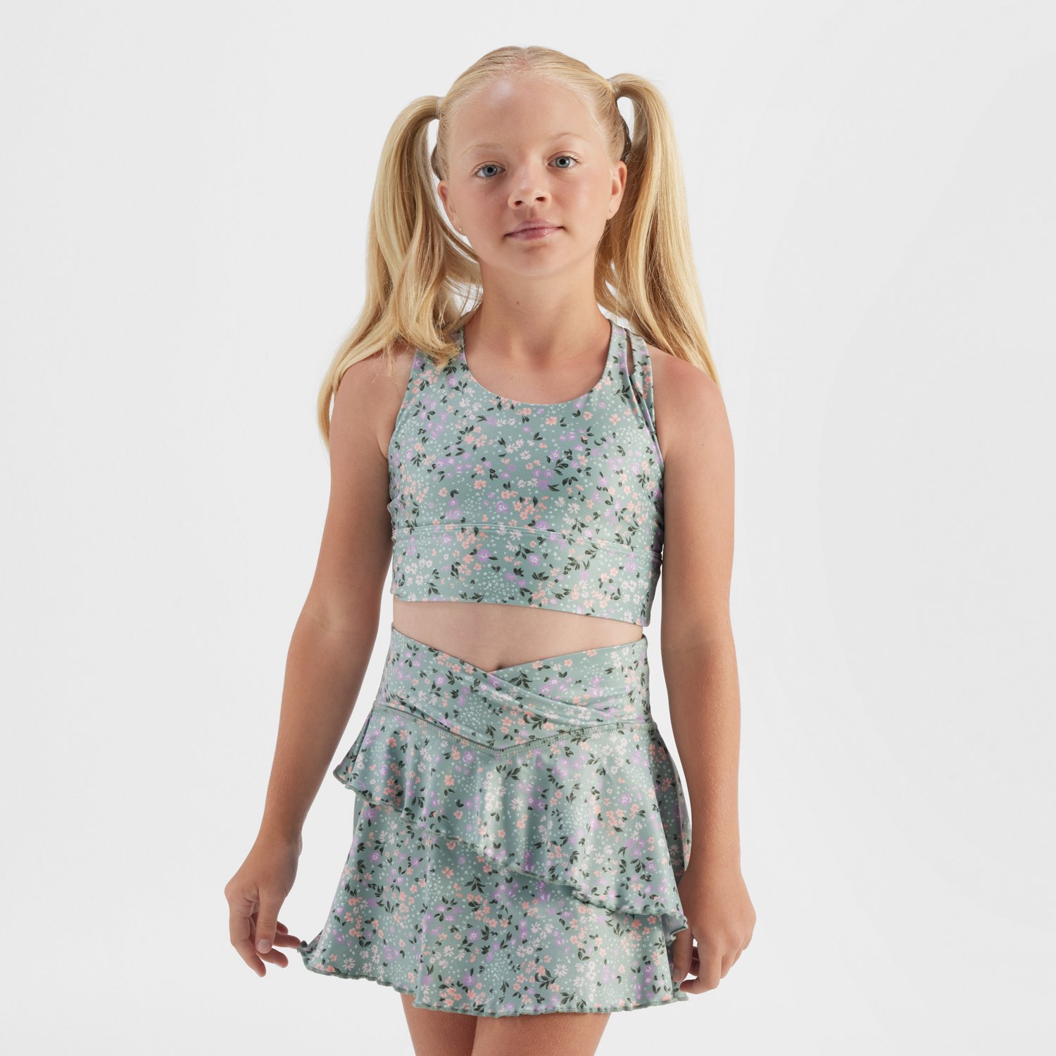 Freely Girls' James Luxe Lily Pad Ditsy Mix Sport Bra