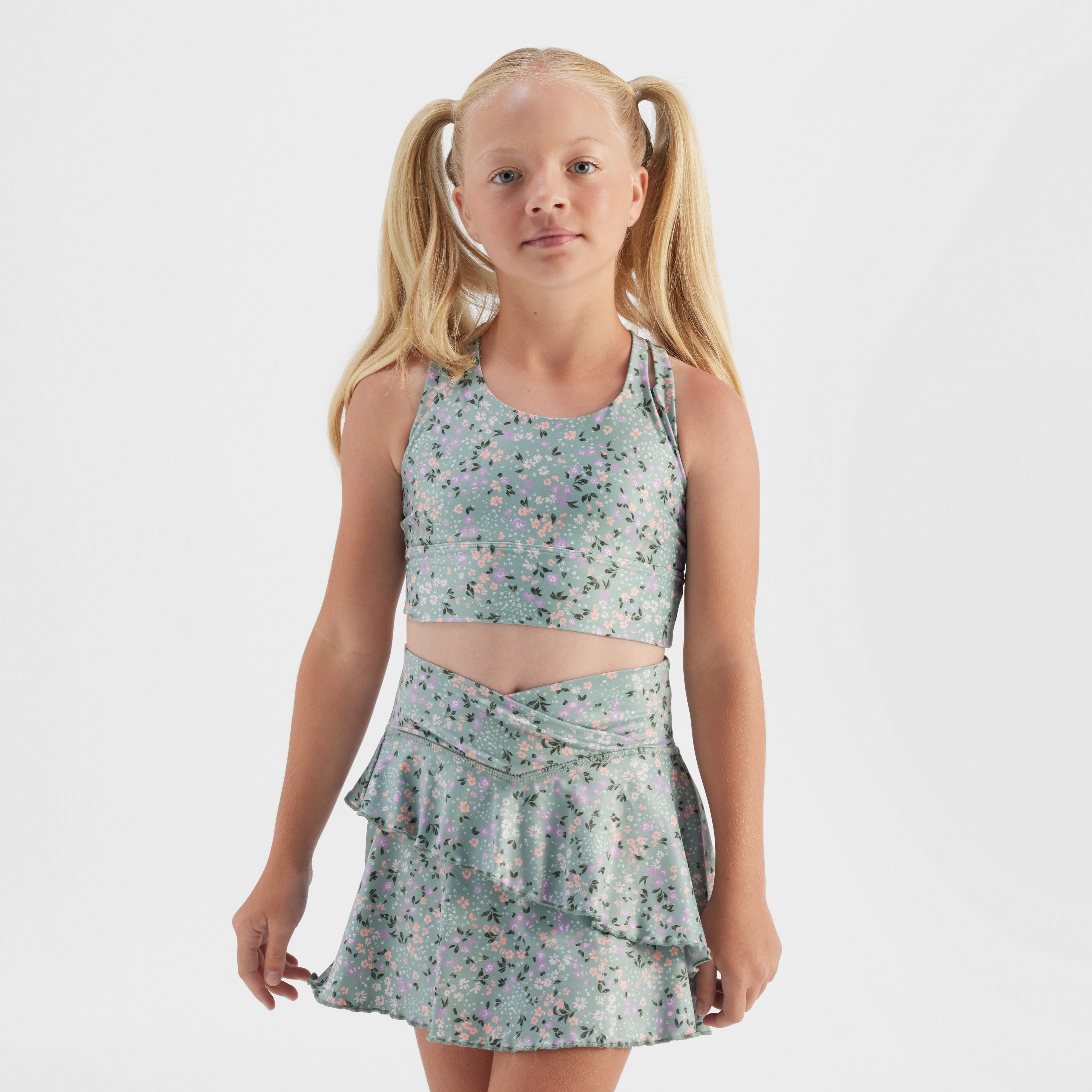 Freely Girls' James Luxe Lily Pad Ditsy Mix Sport Bra